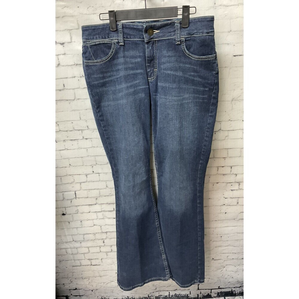 Wrangler Rock 47 Womens Jeans 29W 32L Flare‎ Leg Blue Jeans Stretch Excellent E1